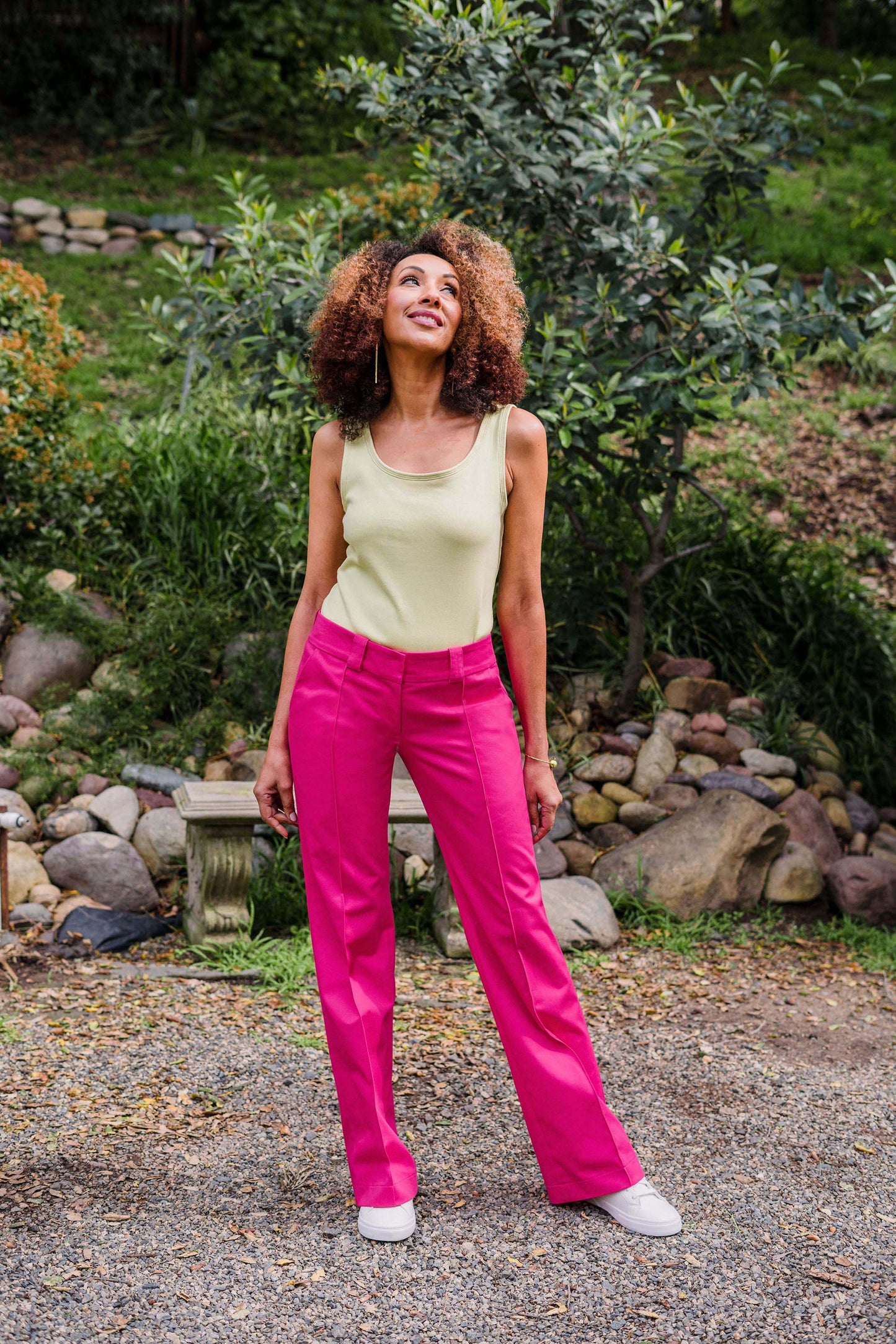 Organic Cotton Twill Pin-Tuck Trouser