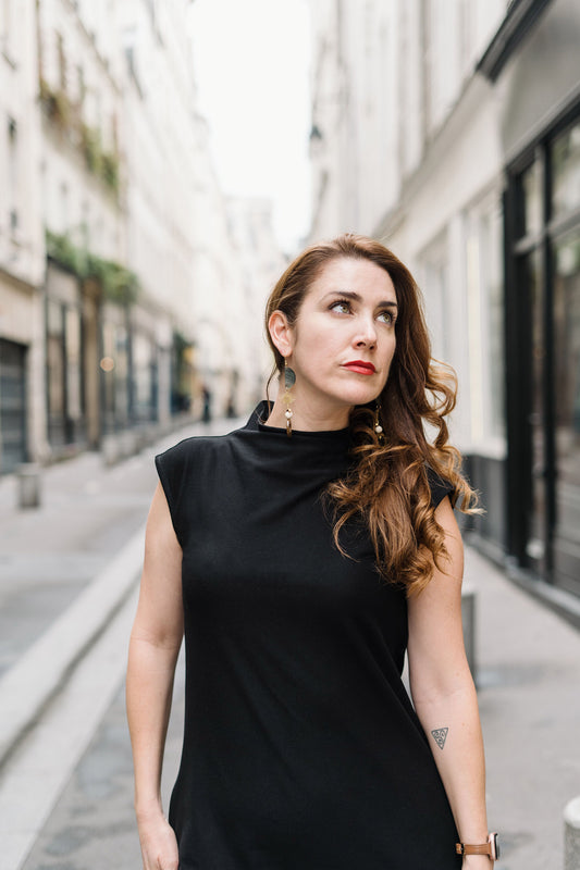 The T-Neck Cap-Sleeve Dress