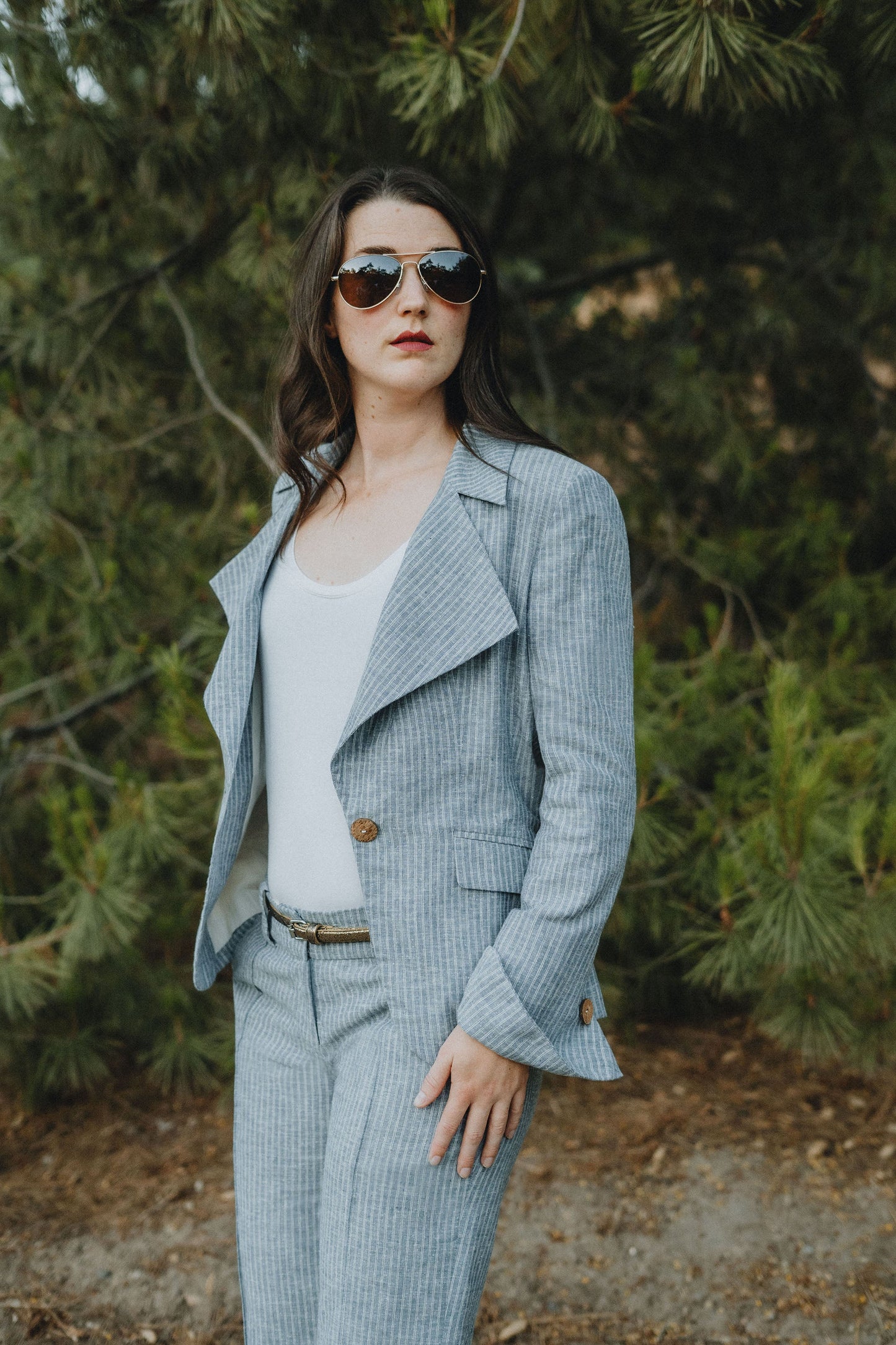 The Terra Hemp/Cotton Ticking Stripe Jacket