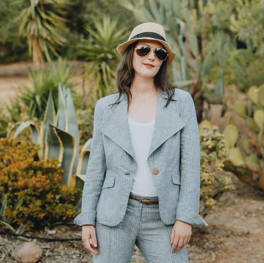 The Terra Hemp/Cotton Ticking Stripe Jacket