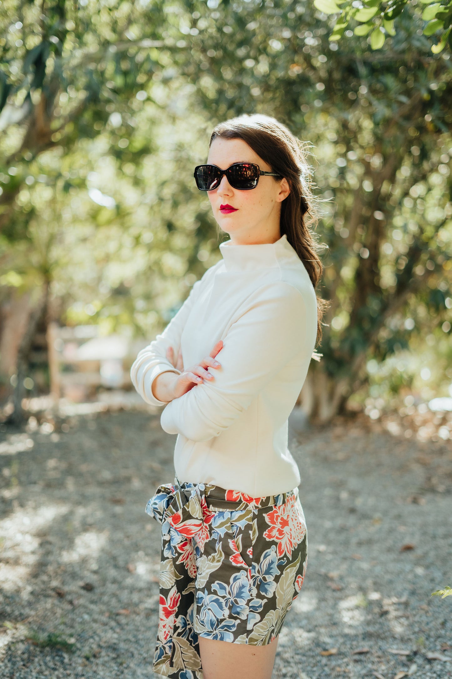 The T-Neck Organic Cotton Top - Ivory