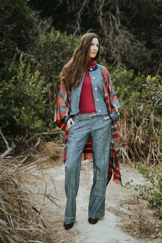 Pin-Tuck Trouser - Hemp/Organic Cotton