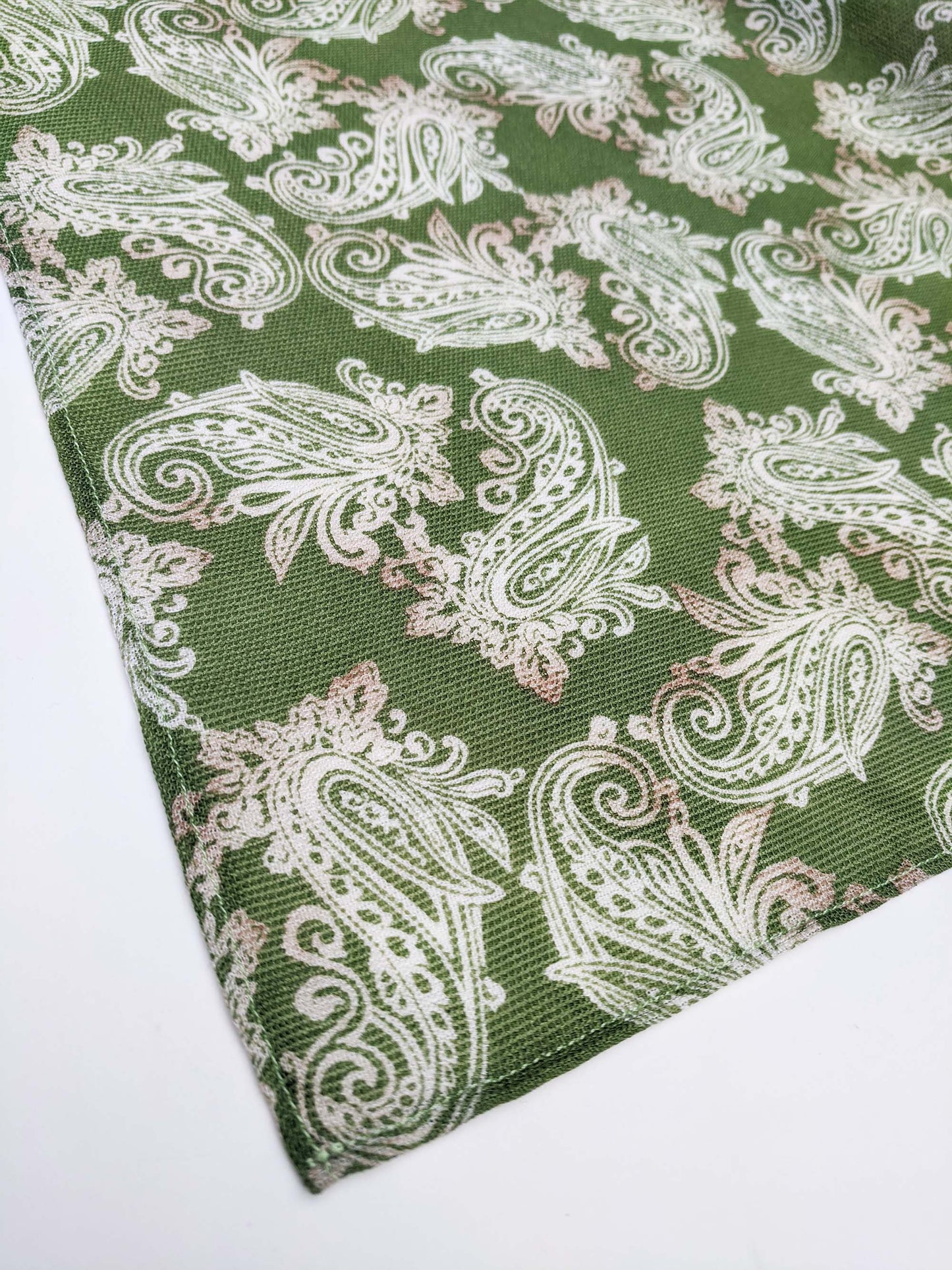 Twill Print Scarf - Fern/Fawn Paisley Twill