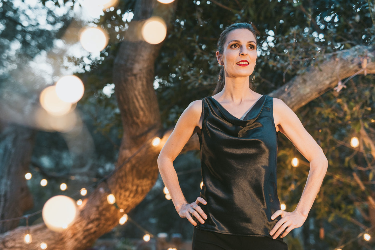 Cowl Neck Hemp/Silk Shell