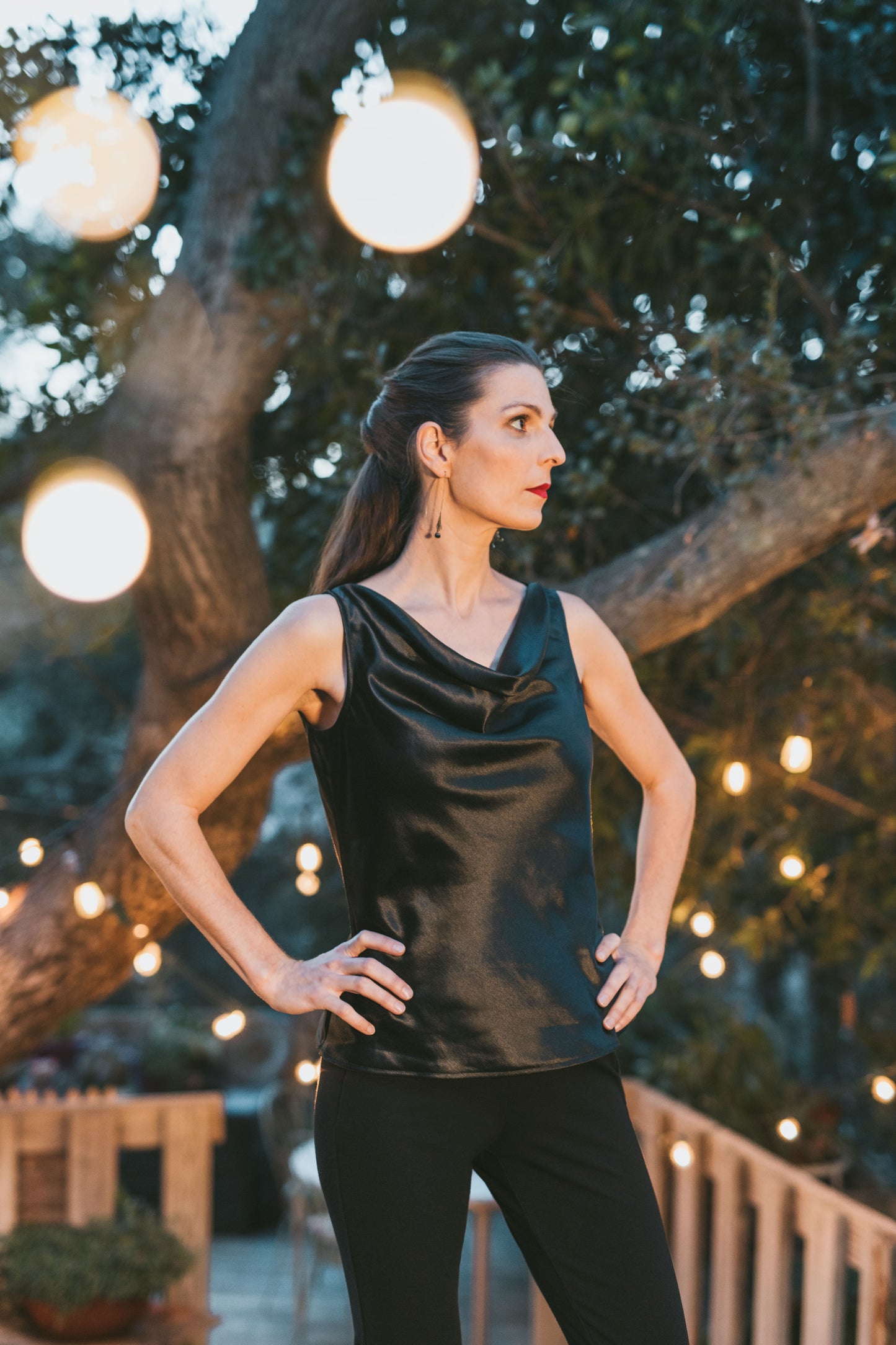 Cowl Neck Hemp/Silk Shell