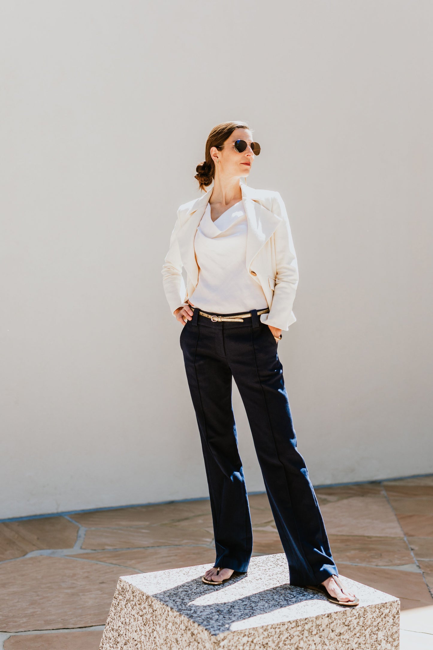 The Hemp/Wool Pin-Tuck Trouser