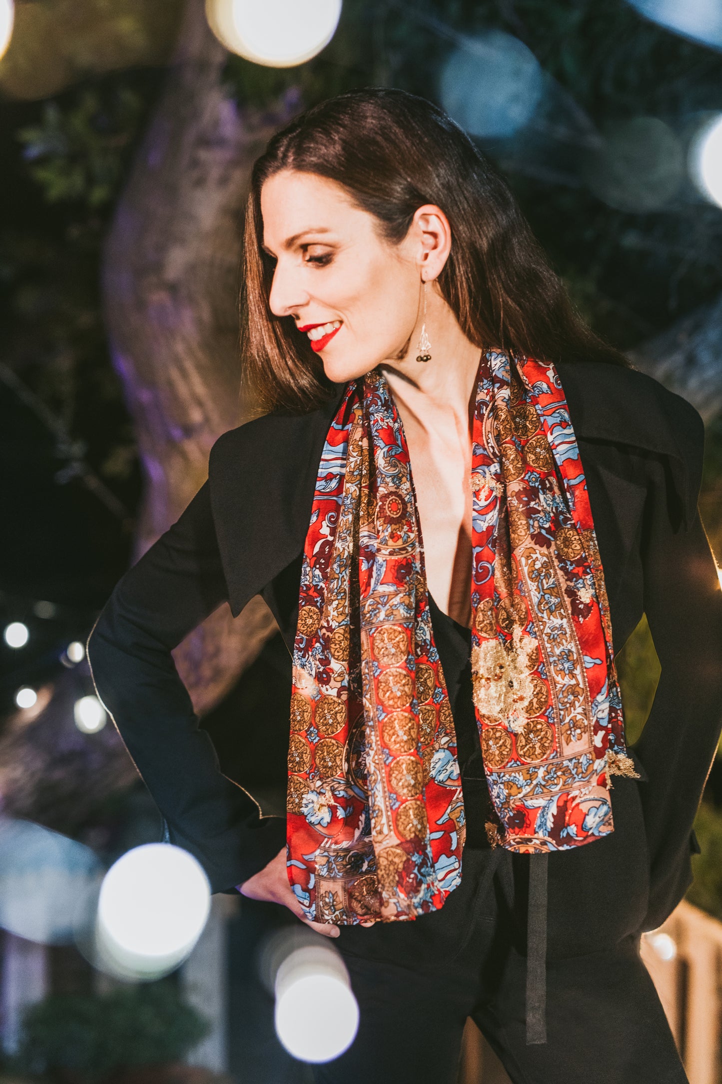 The Scarlet Medallion Scarf