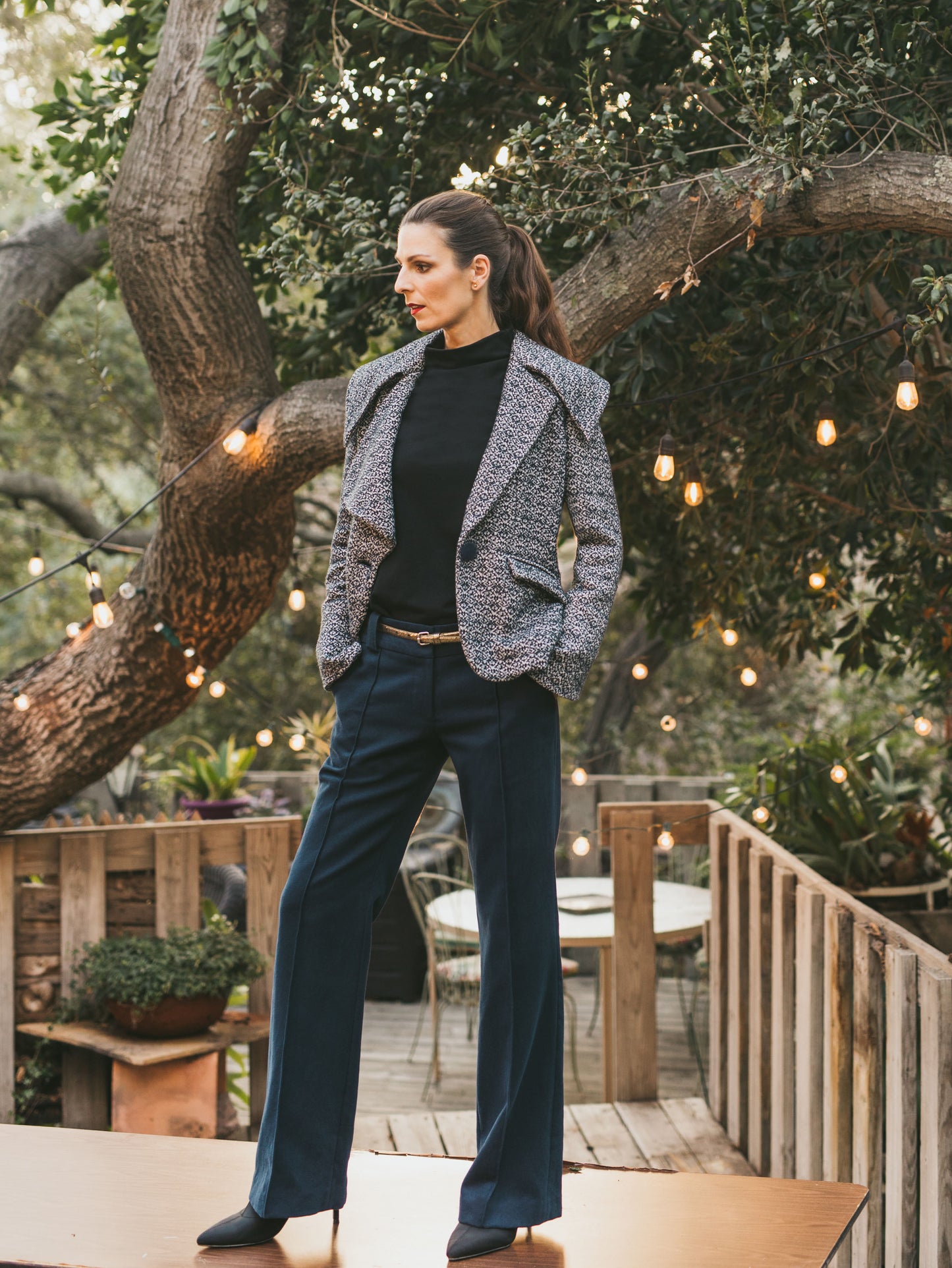 The Hemp/Wool Pin-Tuck Trouser