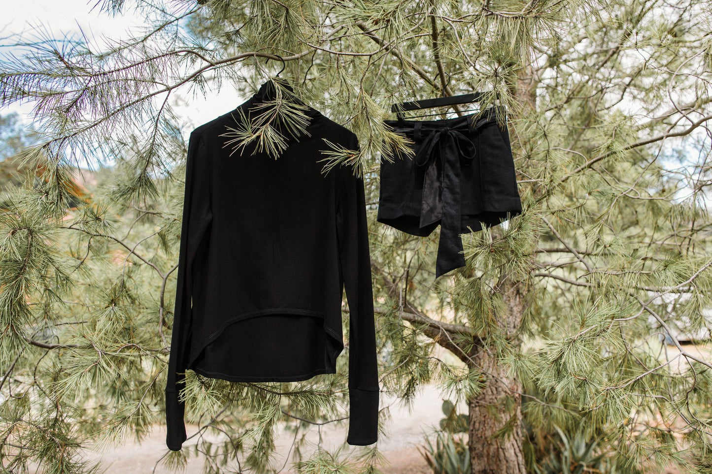 Belted Hemp Silk Shorts