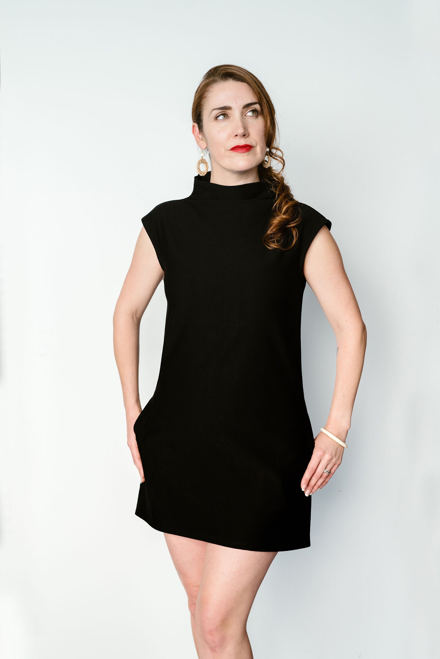 The T-Neck Cap-Sleeve Dress
