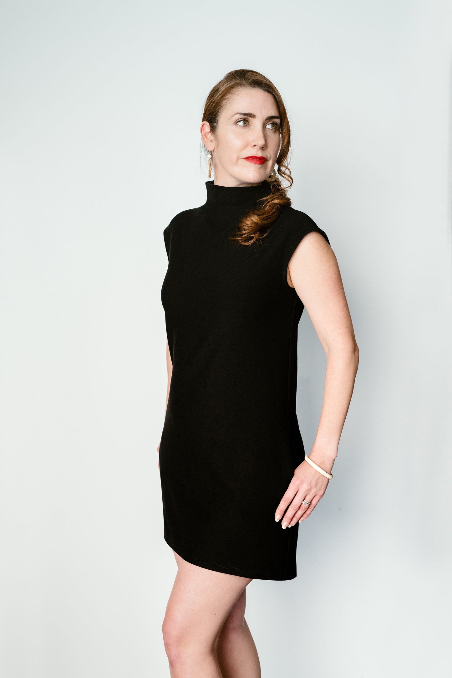 The T-Neck Cap-Sleeve Dress