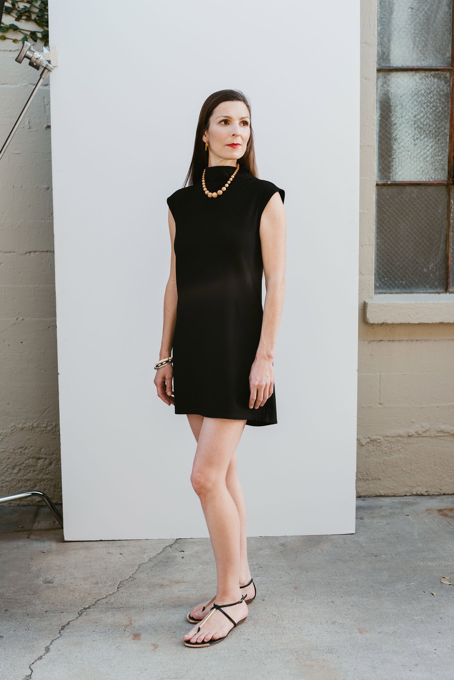 The T-Neck Cap-Sleeve Dress