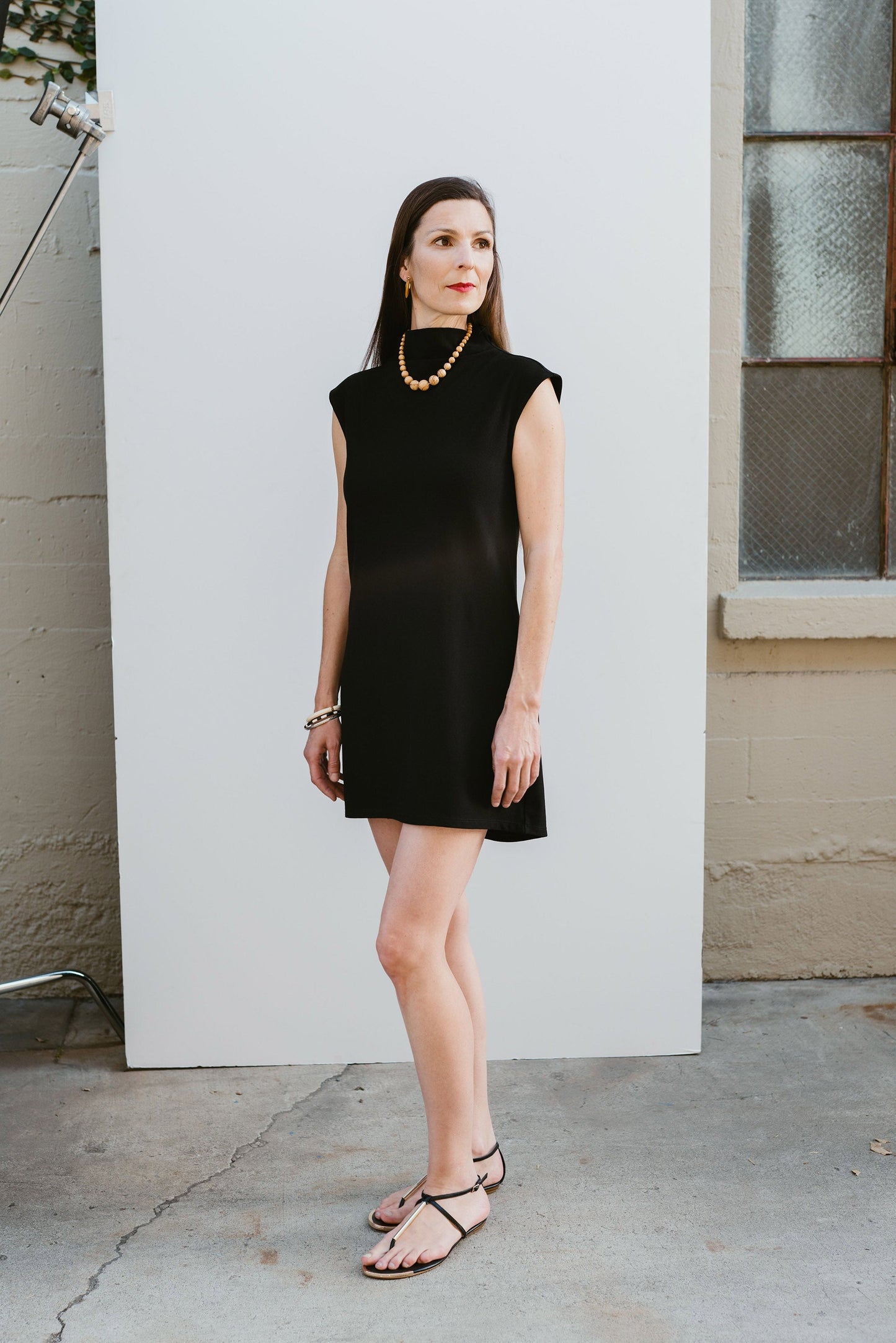 The T-Neck Cap-Sleeve Dress