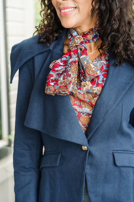 The Scarlet Medallion Scarf