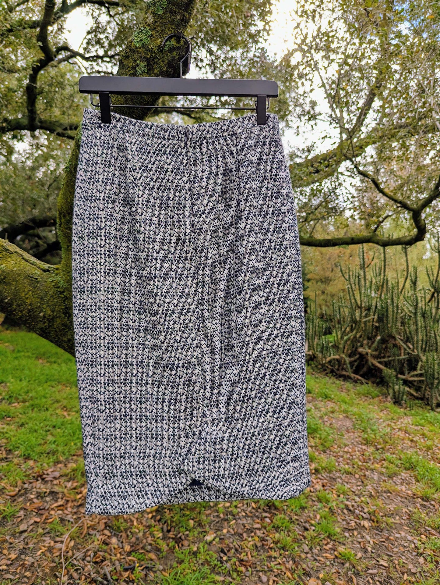The Tweed Slant-Vent Skirt