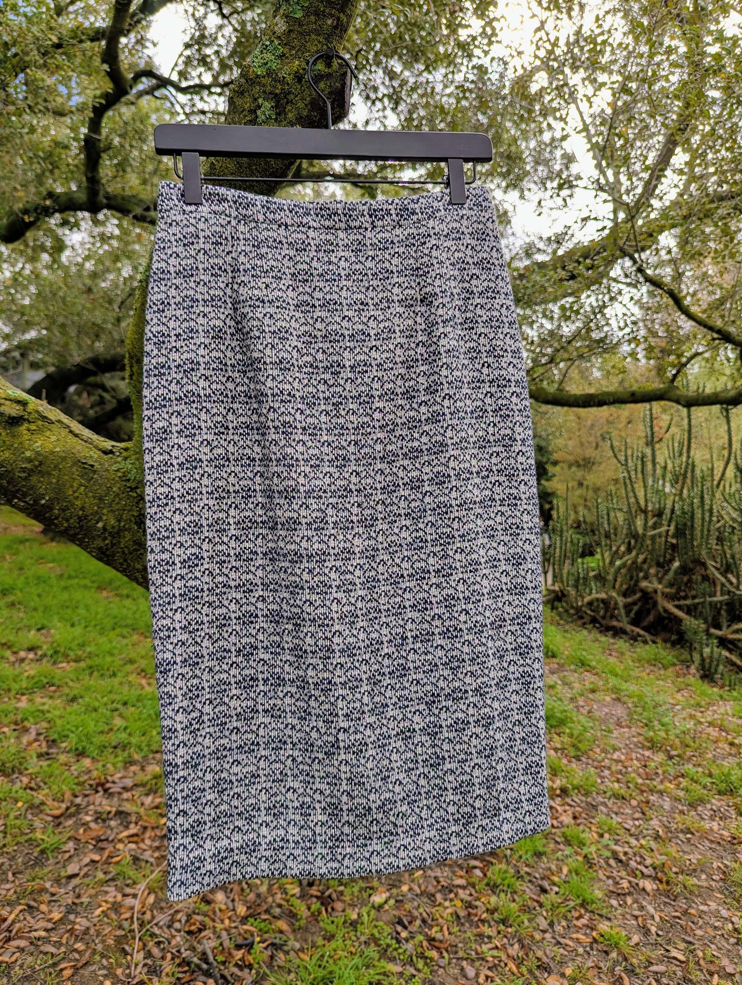 The Tweed Slant-Vent Skirt