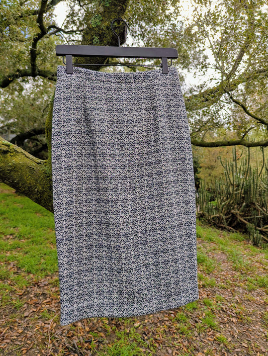The Tweed Slant-Vent Skirt