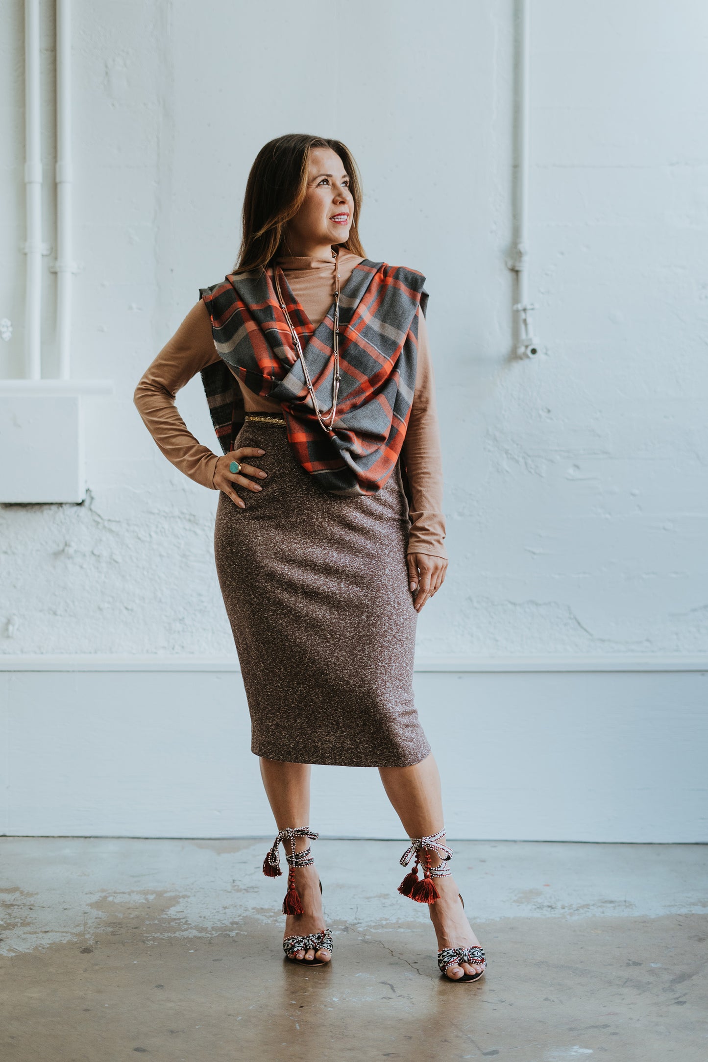 The Slant-Vent Knit Skirt