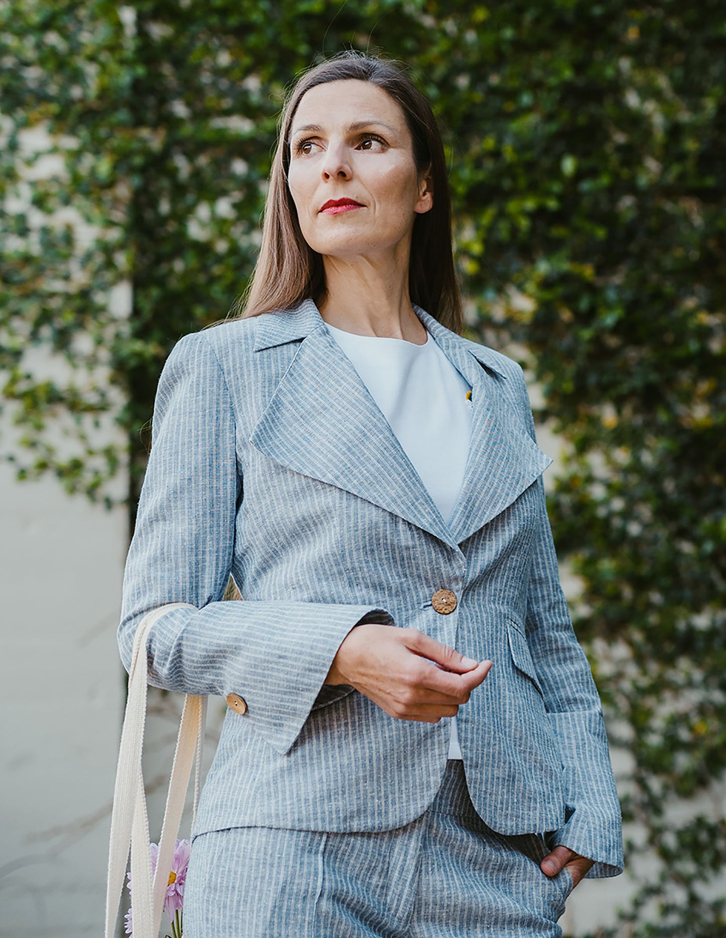 The Terra Hemp/Cotton Ticking Stripe Jacket