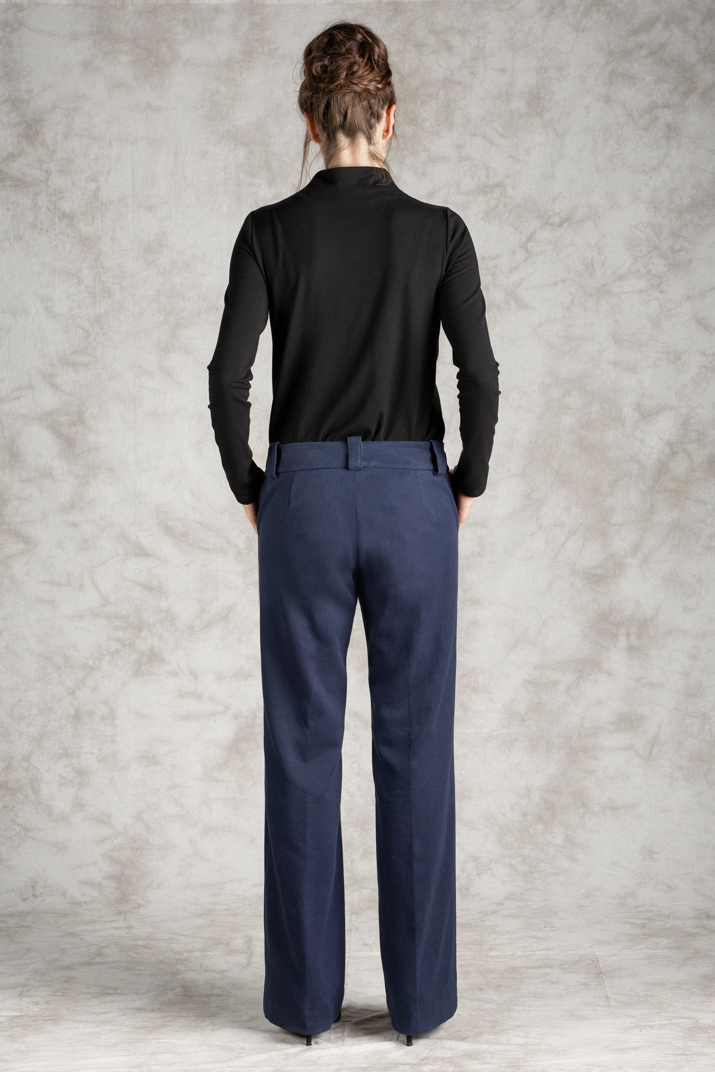 The Pin-Tuck Printed Trouser