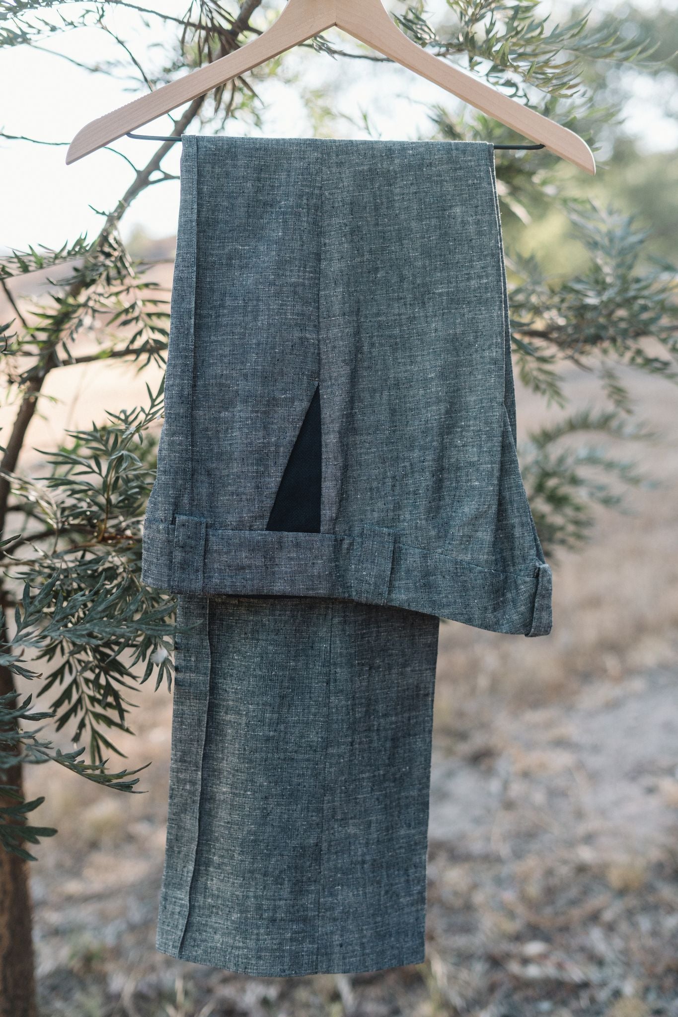 Pin-Tuck Trouser - Hemp/Organic Cotton